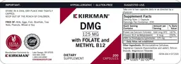 Label for DMG 125 mg with Folate and Methyl B12