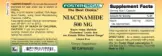 Label for Niacinamide 500 mg