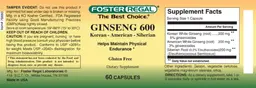 Label for Ginseng 600