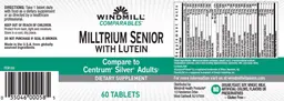 Label for Milltrium Senior with Lutein