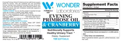 Label for Evening Primrose Oil & Cranberry
