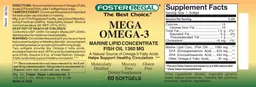 Label for Mega Omega-3
