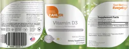 Label for Vitamin D3 3000 IU 75 mcg