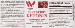 Label for Raspberry Ketones