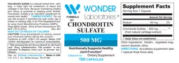 Label for Chondroitin Sulfate 500 mg