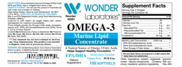 Label for Omega-3 Marine Lipid Concentrate