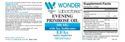 Label for Evening Primrose Oil 500 mg with Soy Isoflavones