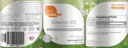 Label for Vitamin D3 5000 IU 125 mcg