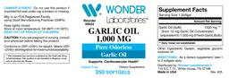 Label for Garlic Oil 1,000 mg