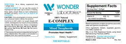 Label for E-Complex 400 IU