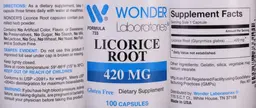 Label for Licorice Root 420 mg