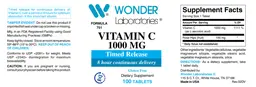 Label for Vitamin C 1000 mg Timed Release