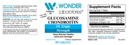 Label for Glucosamine Chondroitin 3X Triple Strength