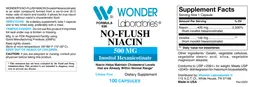 Label for No-Flush Niacin 500 mg