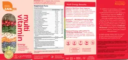 Label for Multi Vitamin Energy