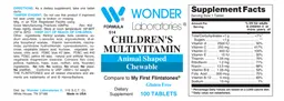 Label for Children's Multivitamin