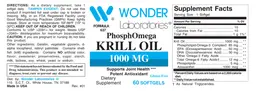 Label for PhosphOmega Krill Oil 1000 mg