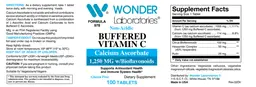 Label for Non-Acidic Buffered Vitamin C