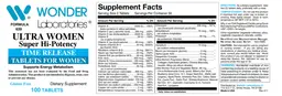Label for Ultra Women Super Hi-Potency