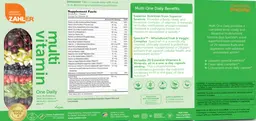 Label for Multi Vitamin One Daily