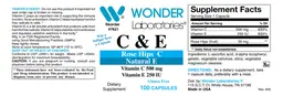 Label for C 500 mg & E 250 IU