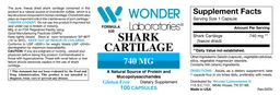 Label for Shark Cartilage 740 mg