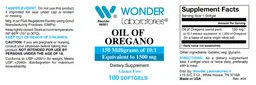 Label for Oil of Oregano