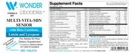 Label for Multi-Vita-Min Senior