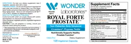 Label for Royal Forte Prostate