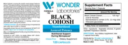 Label for Black Cohosh