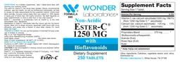 Label for Ester-C 1250 mg