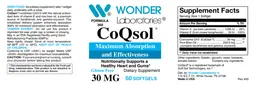 Label for CoQsol 30 mg