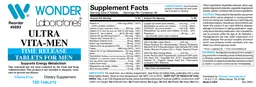 Label for Ultra Vita-Men