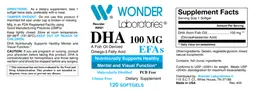 Label for DHA 100 mg