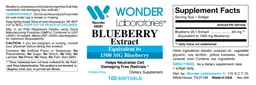 Label for Blueberry Extract