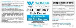 Label for Blueberry Fruit Extract