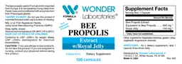 Label for Bee Propolis Extract