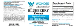 Label for Blueberry Extract