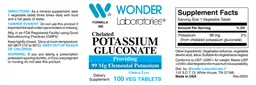 Label for Chelated Potassium Gluconate