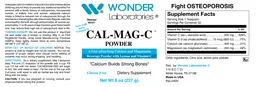 Label for Cal-Mag-C Powder