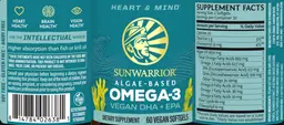 Label for Omega-3 Vegan DHA + EPA