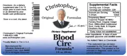 Label for Blood Circ Formula
