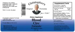Label for Blood Circ Formula