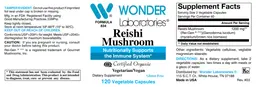 Label for Reishi Mushroom