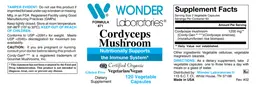 Label for Cordyceps Mushroom
