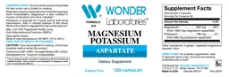 Label for Magnesium Potassium Aspartate