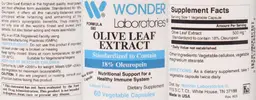 Label for Olive Leaf Extract