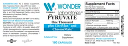 Label for Pyruvate One Thousand