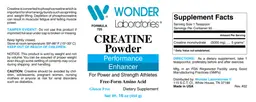 Label for Creatine Powder