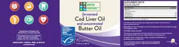 Label for Fermented Cod Liver Oil and Concentrated Butter Oil